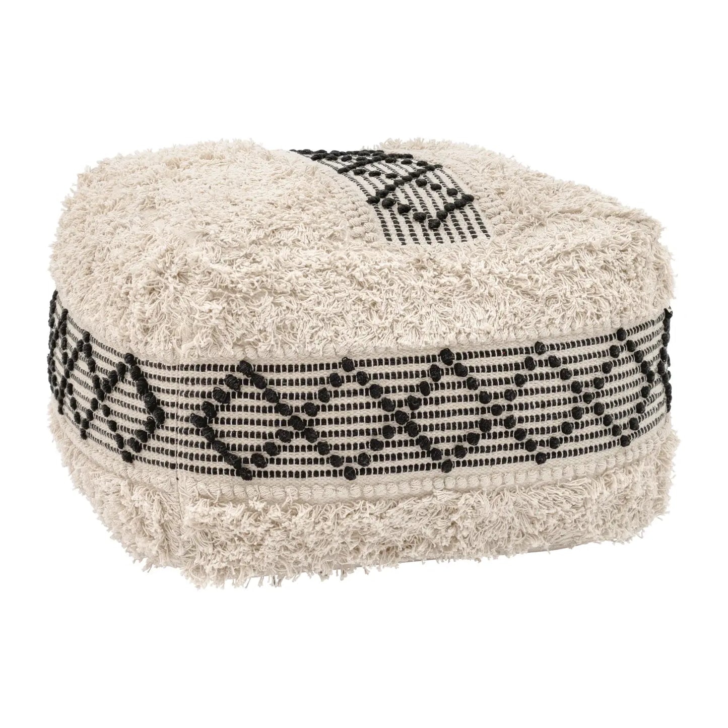 Pisco Ottoman Beige & Black