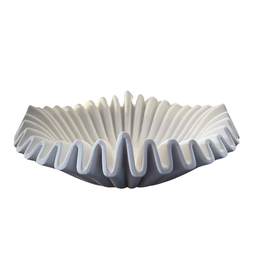 Ruffle Decor Bowl - White