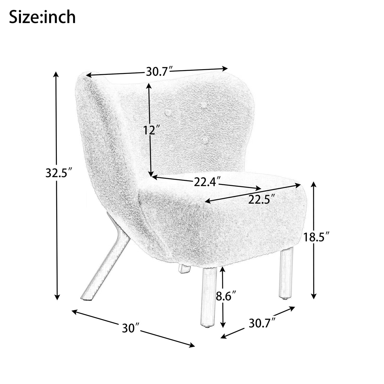 Sherpa Wingback Chair